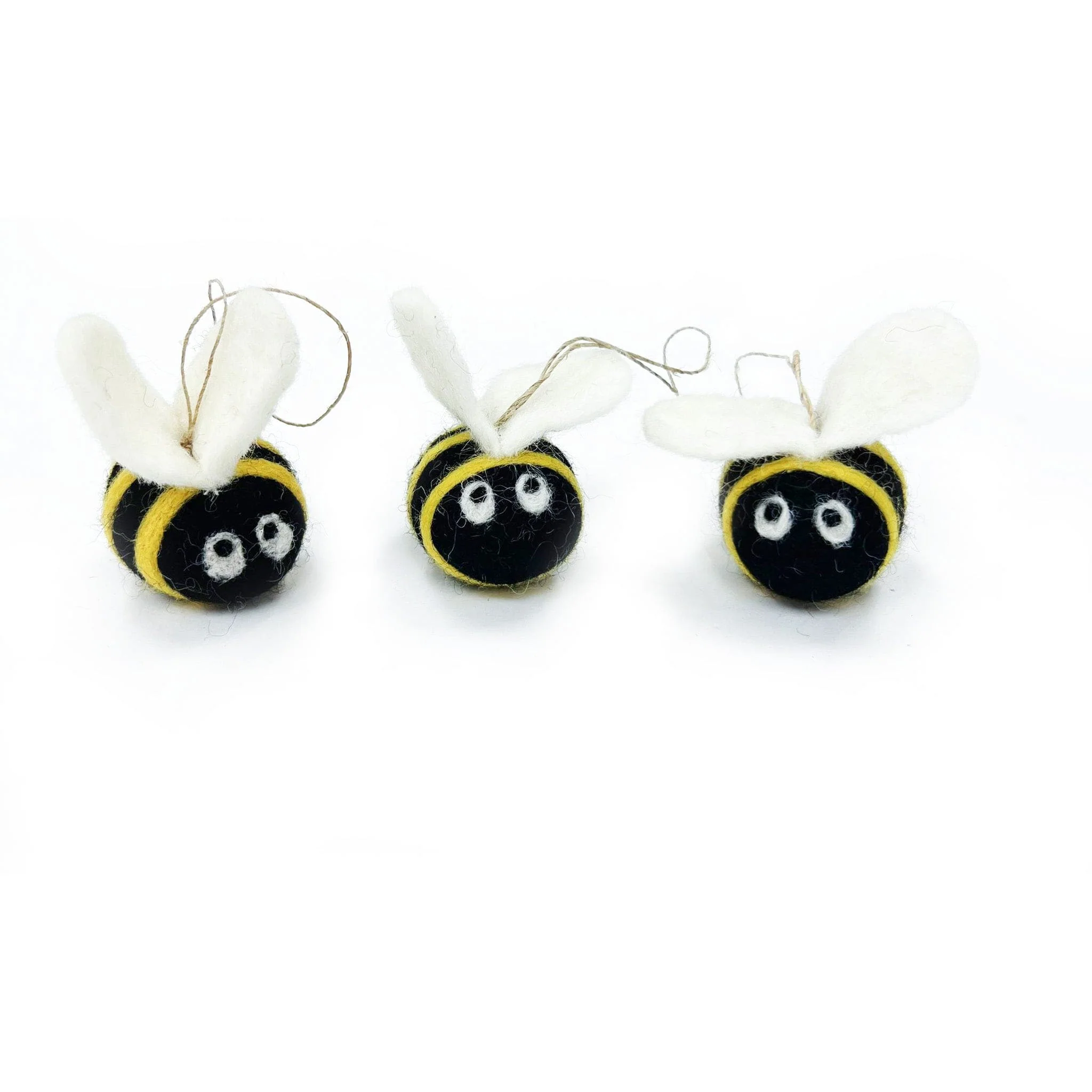Buzzy Bumble Bees Eco Ornaments - Set of 3 - Image 2