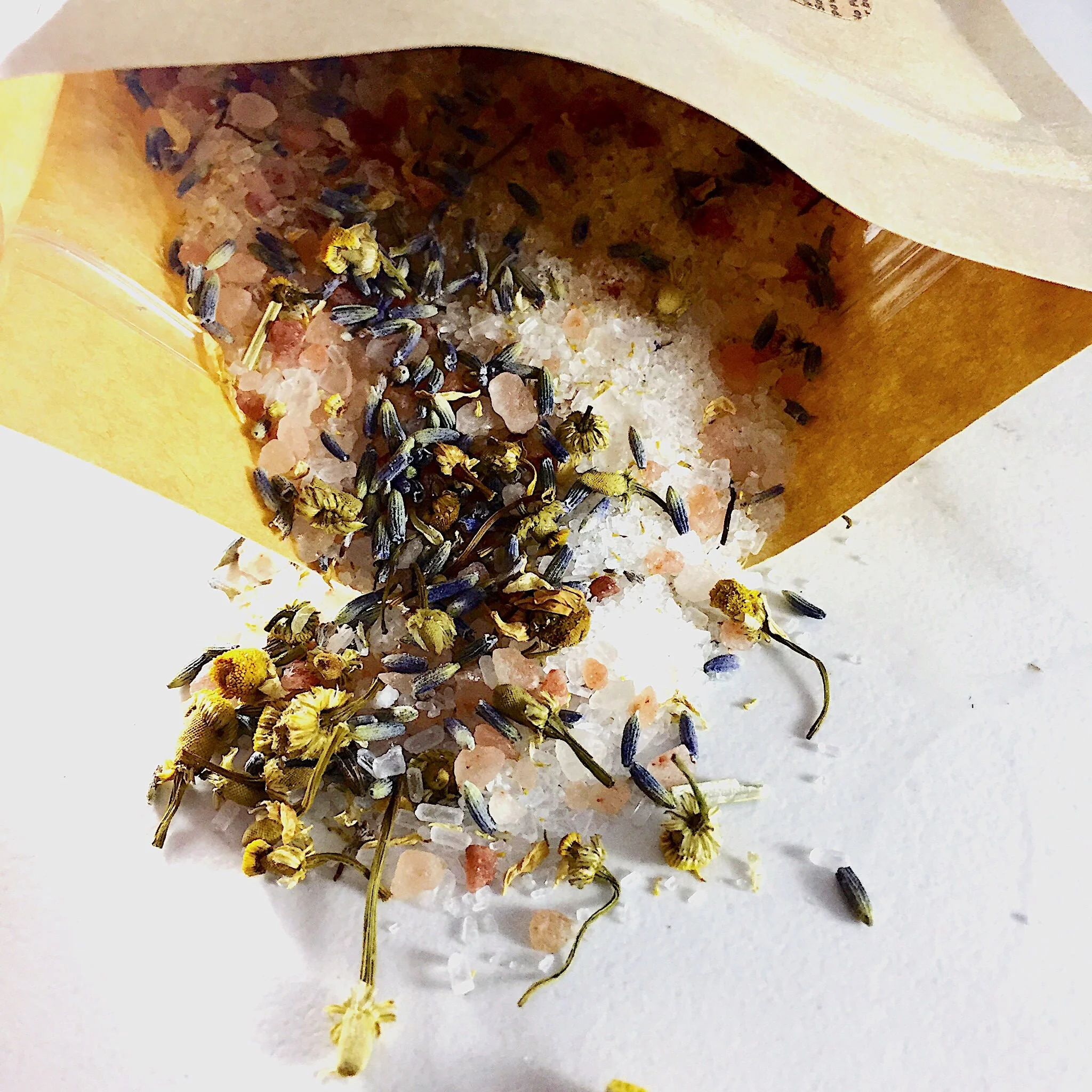 Calming Bath Salts / Detox / Relaxation / Lavender & Chamomile / Essential Oils / Organic Herbs / Herbal Bath Salts for Relaxation Stress - Image 3