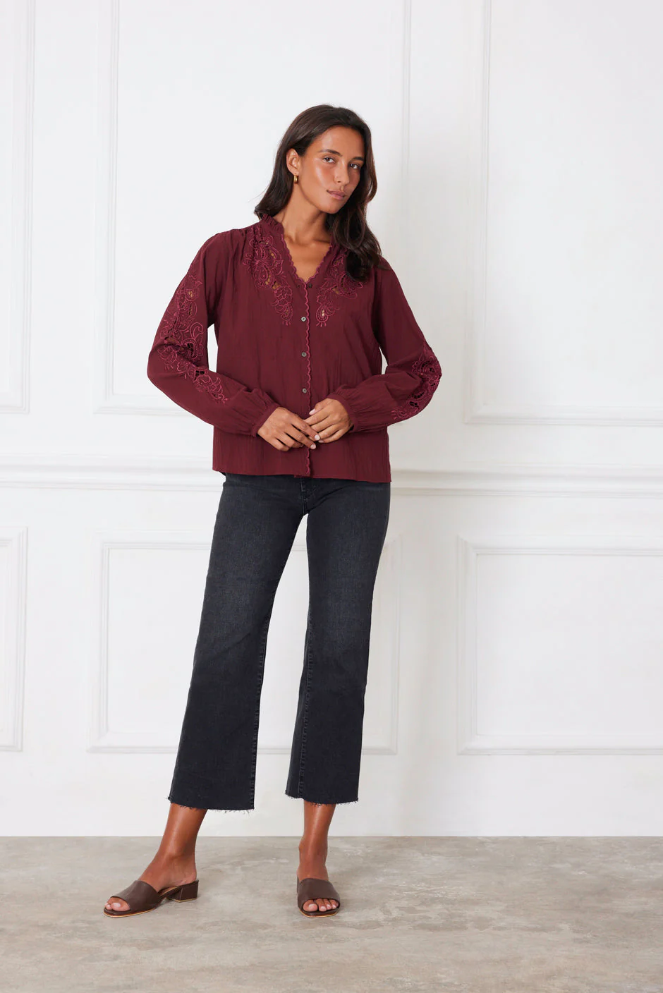 Camilla Blouse in Cranberry - Image 2