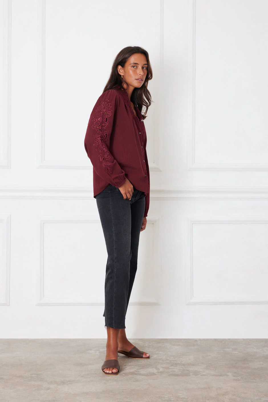 Camilla Blouse in Cranberry - Image 3