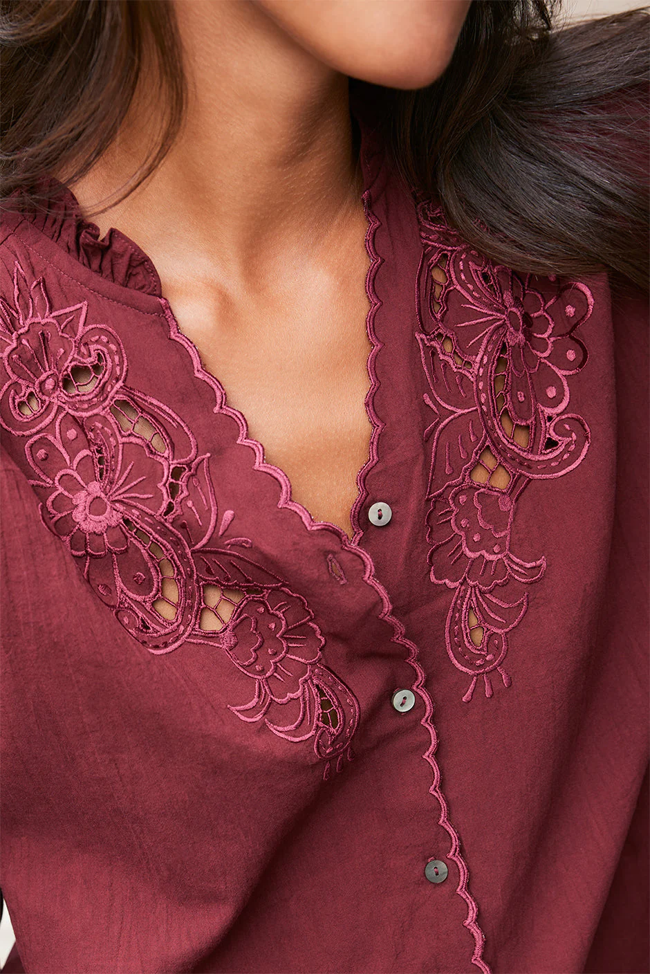 Camilla Blouse in Cranberry - Image 5