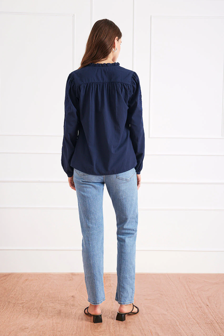 Camilla Blouse in Navy - Image 4