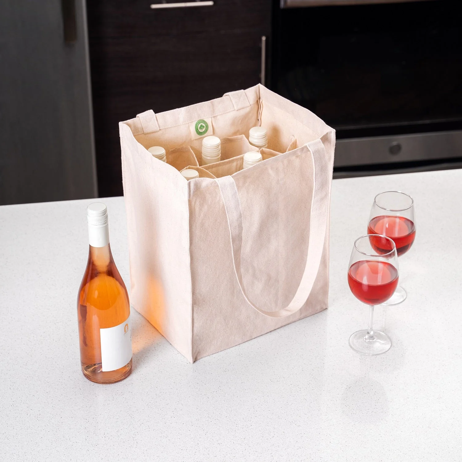 Canvas Wine Tote - Image 3