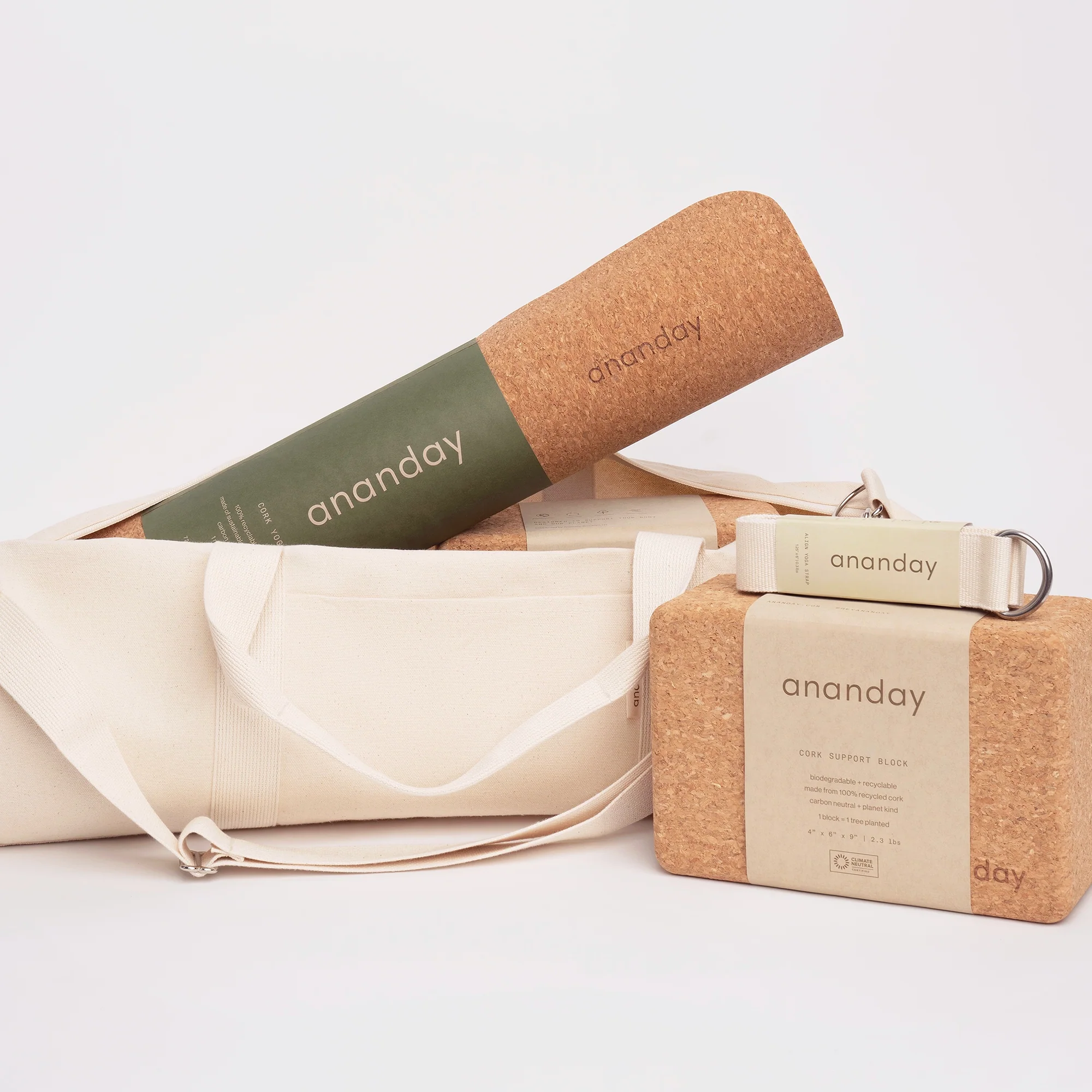 Canvas Yoga Bag in Natural - Image 3