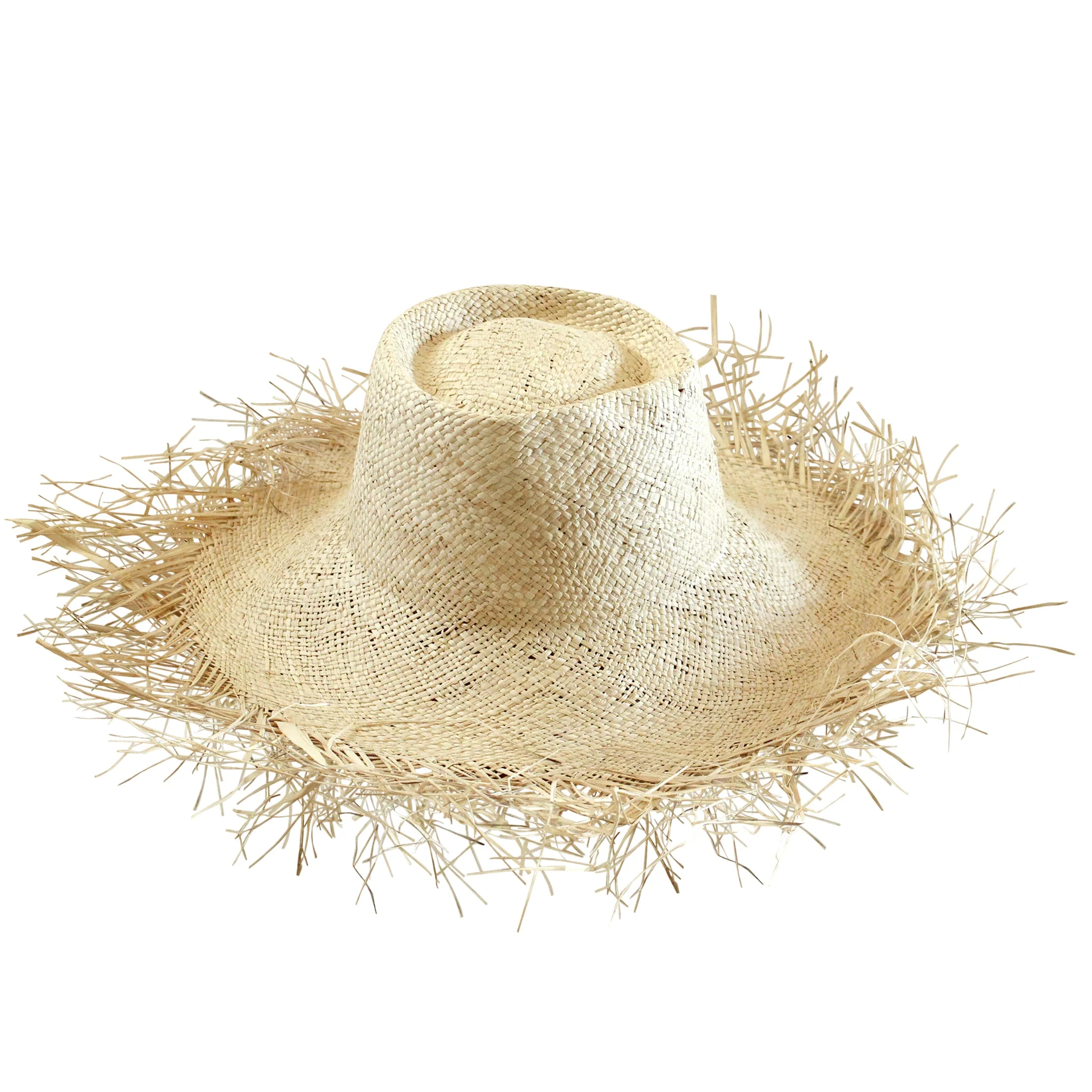 CATALINA Frayed Straw Hat In Nude - Image 5