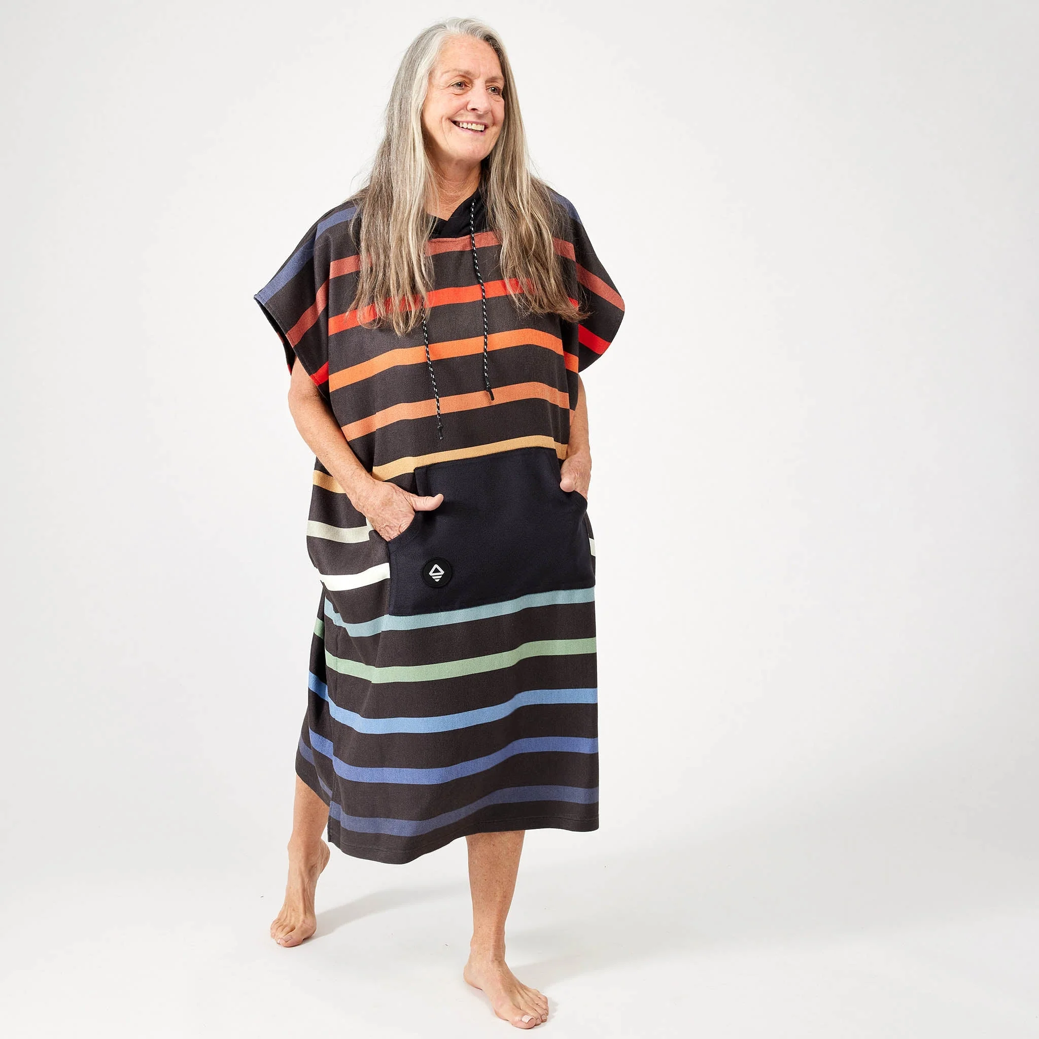 Changing Poncho: Pinstripes Multi - Image 4