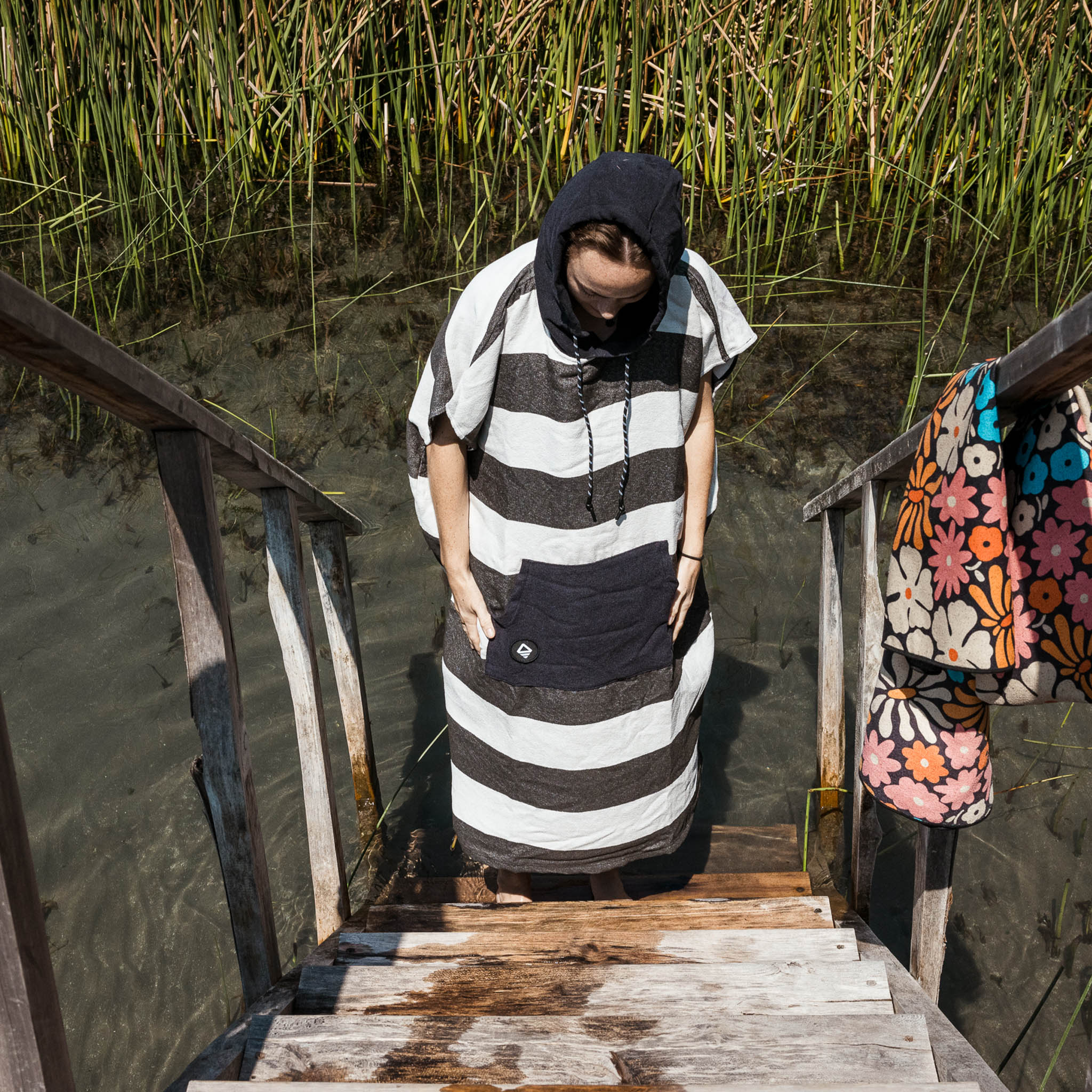 Changing Poncho: Stripes Noll Black - Image 3