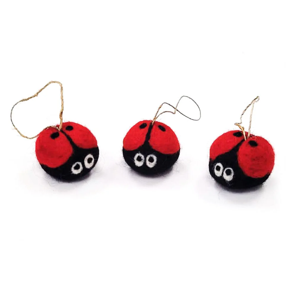 Charmed Ladybug Eco Ornaments - Set of 3 - Image 2