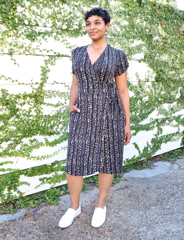 Cheyenne Organic Wrap Dress - FINAL SALE - Image 2