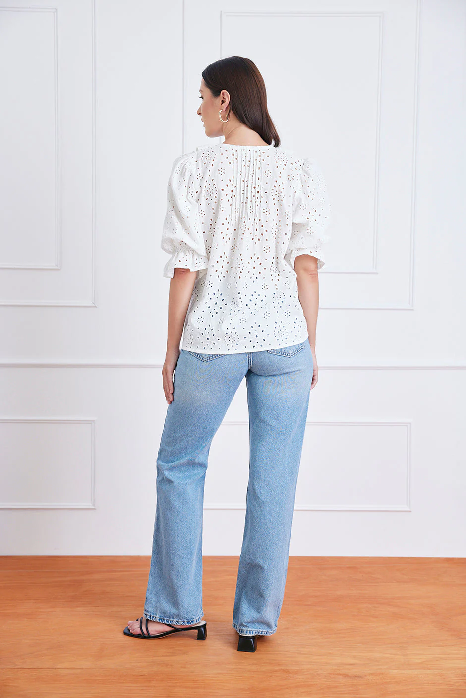 Chloe Shirt in Eyelet - Image 5