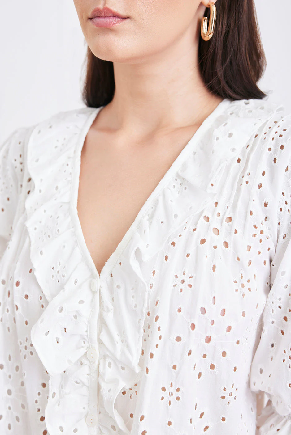 Chloe Shirt in Eyelet - Image 6