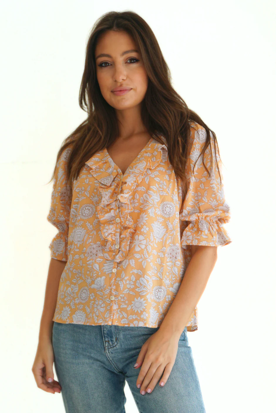 Chloe Shirt in Poppy Garden - Image 2