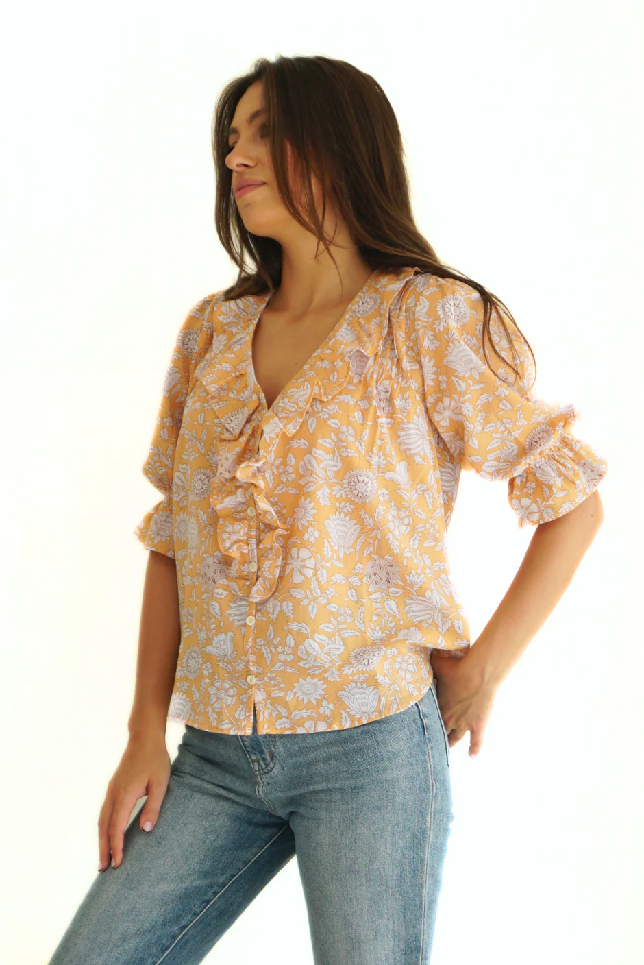 Chloe Shirt in Poppy Garden - Image 3