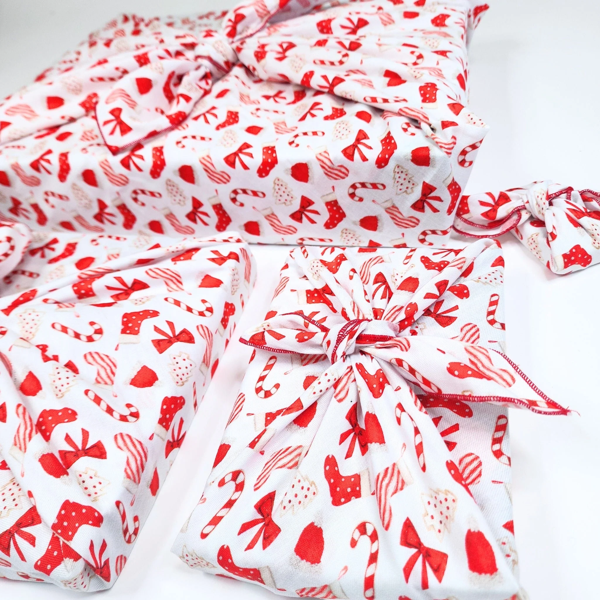 Christmas Cookies and Candy (4 Furoshiki Gift Wraps) - Image 4
