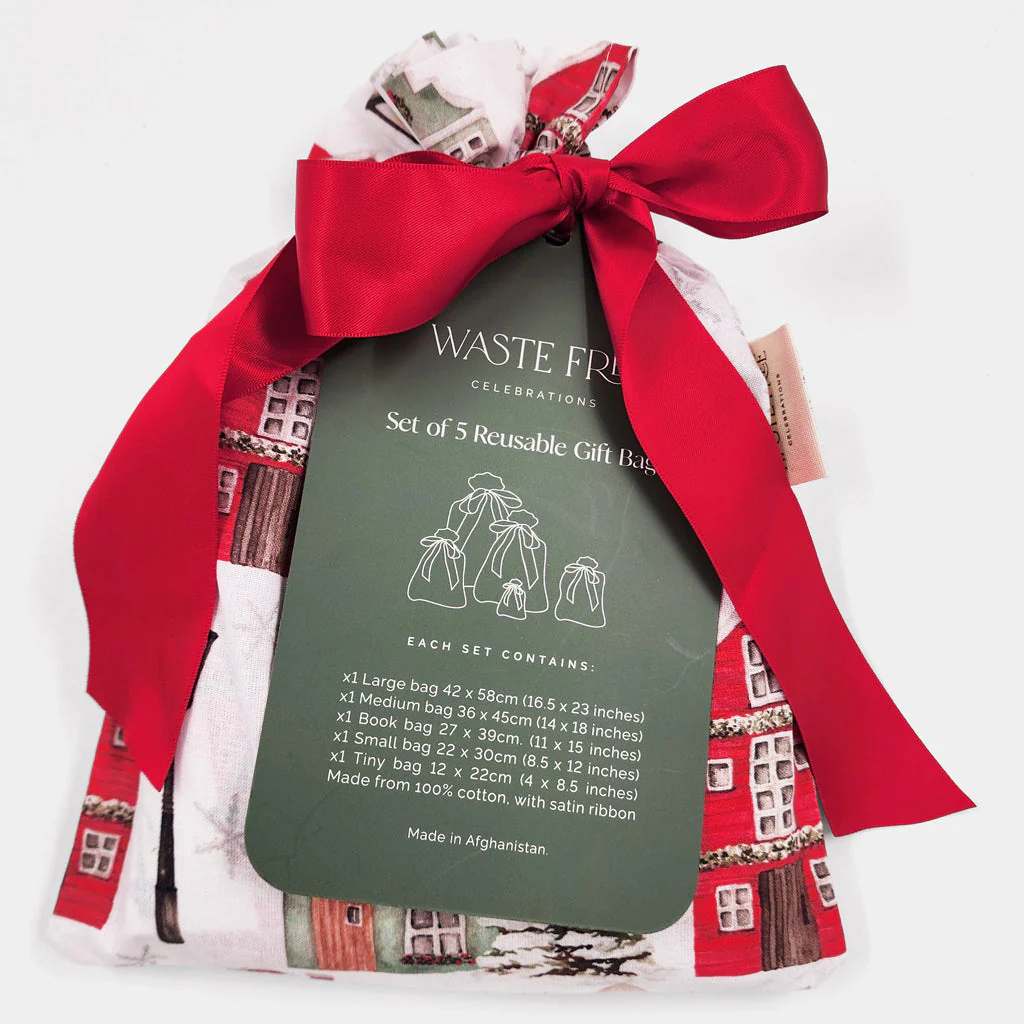 Christmas Cottages (Reusable Gift Bag Set) - Image 4