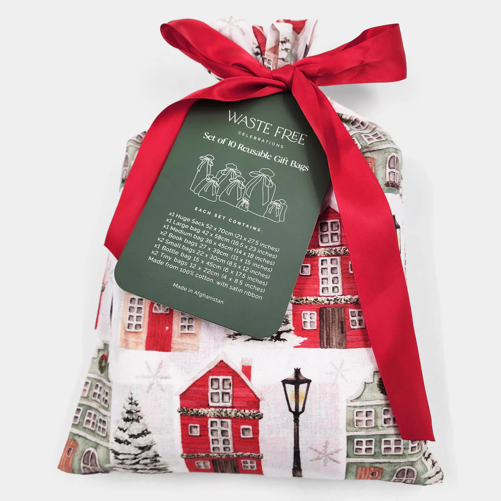 Christmas Cottages (Reusable Gift Bag Set) - Image 8