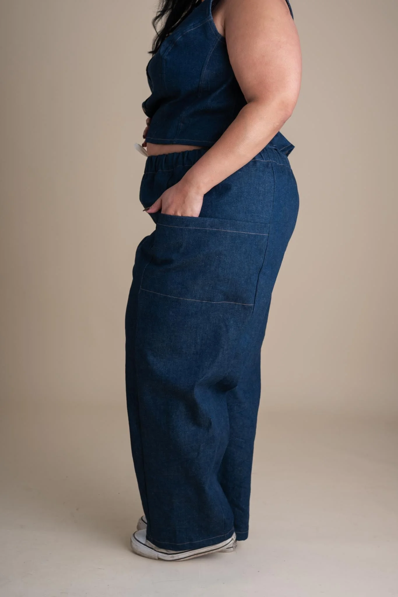 Cinema Pants in Cone Denim - Image 12