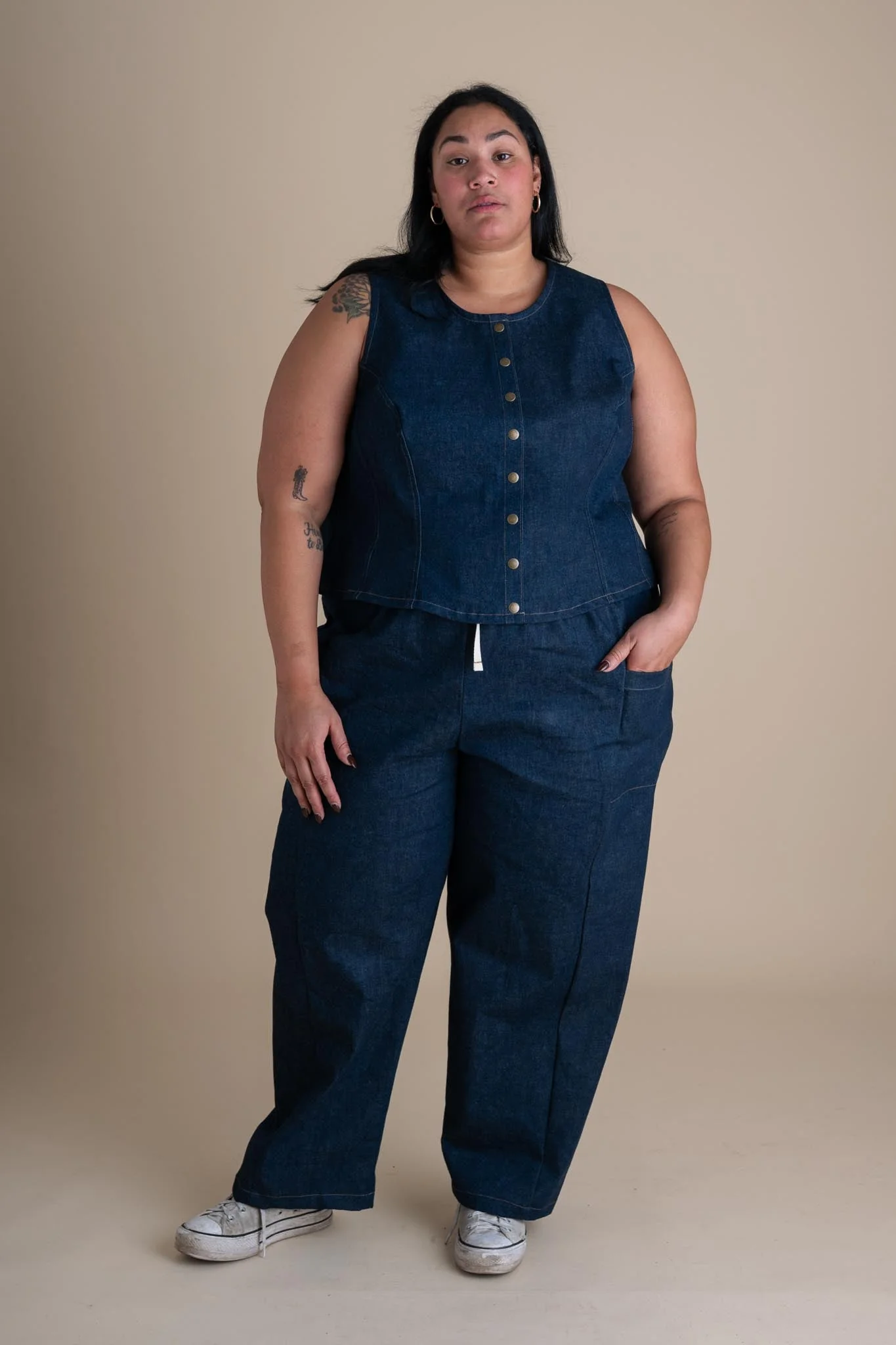Cinema Pants in Cone Denim - Image 13
