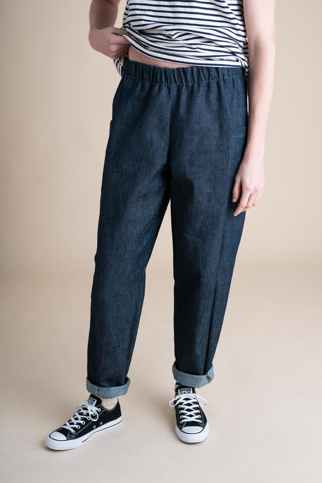 Cinema Pants in Cone Denim - Image 3