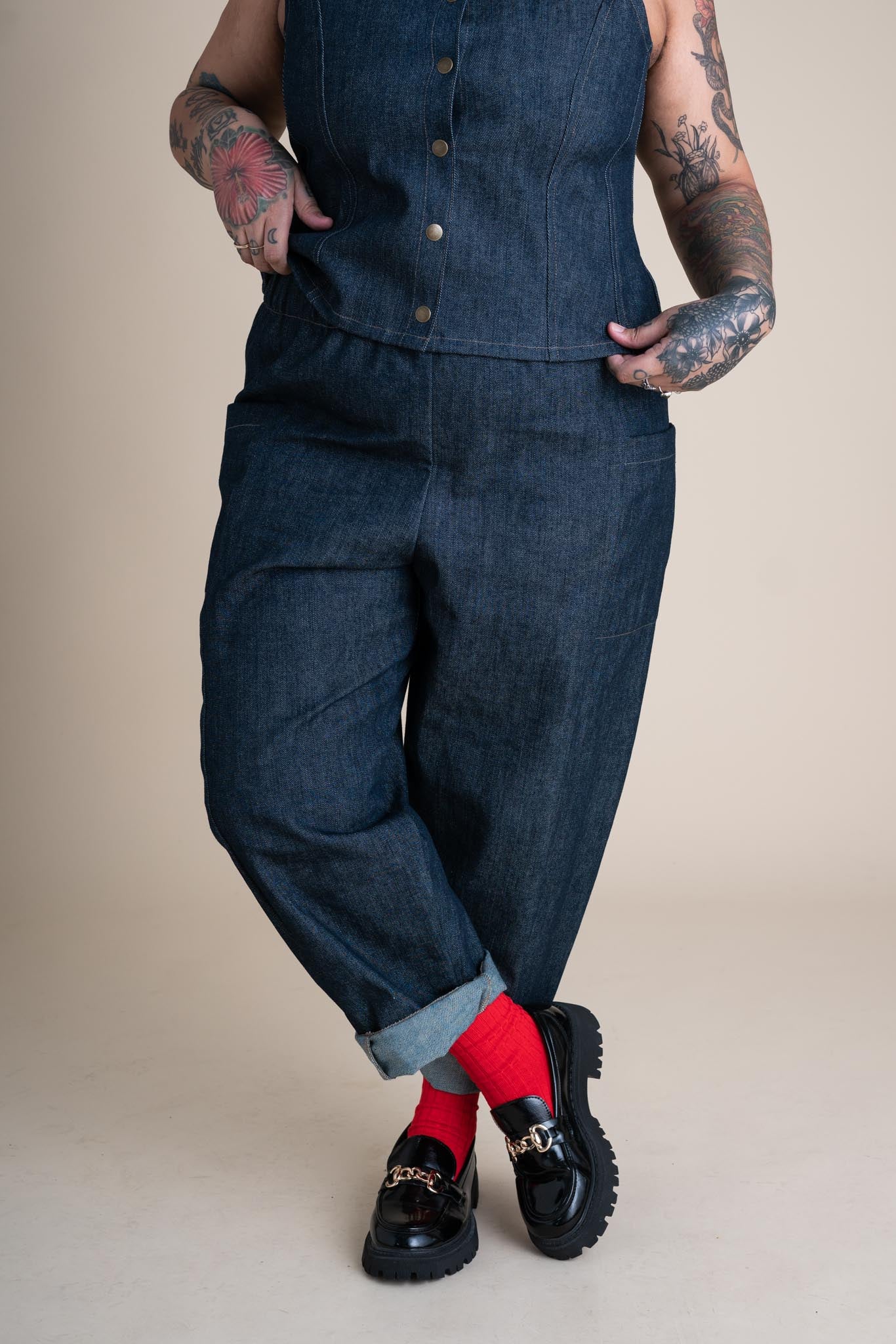 Cinema Pants in Cone Denim - Image 5