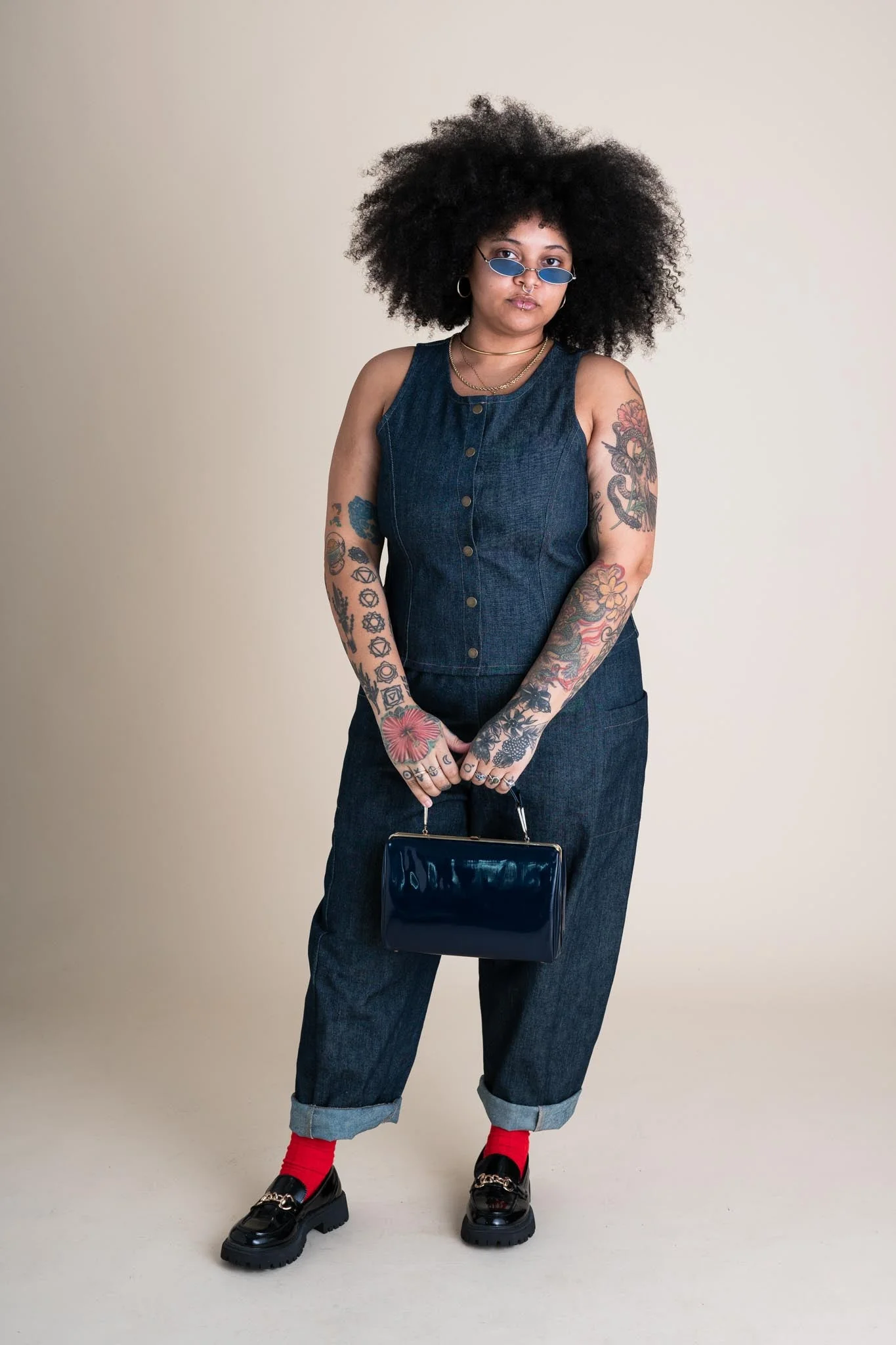 Cinema Pants in Cone Denim - Image 6