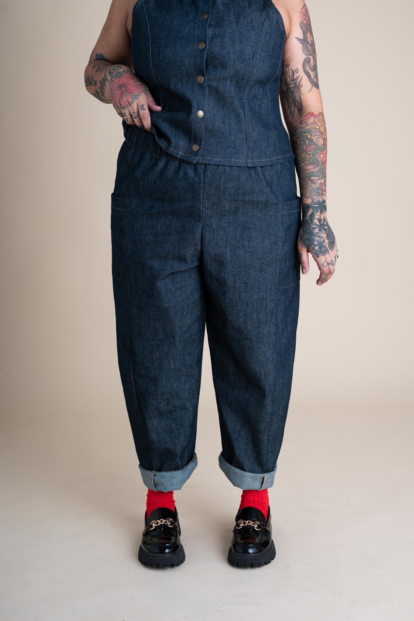 Cinema Pants in Cone Denim - Image 7