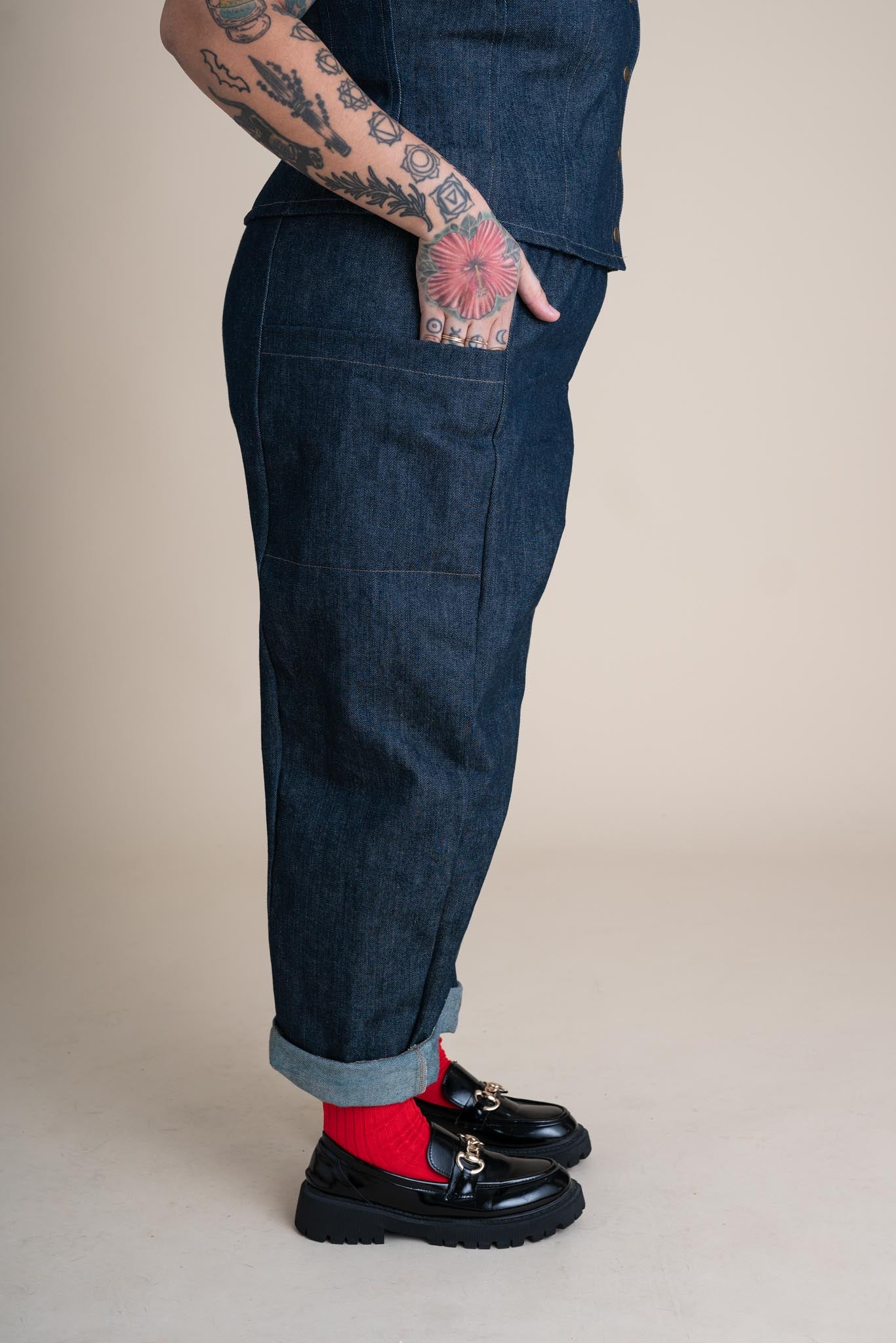 Cinema Pants in Cone Denim - Image 8