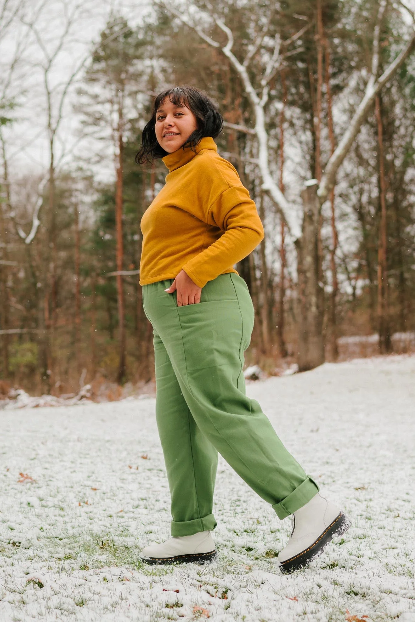 Cinema Pants in Leaf Green - Image 4