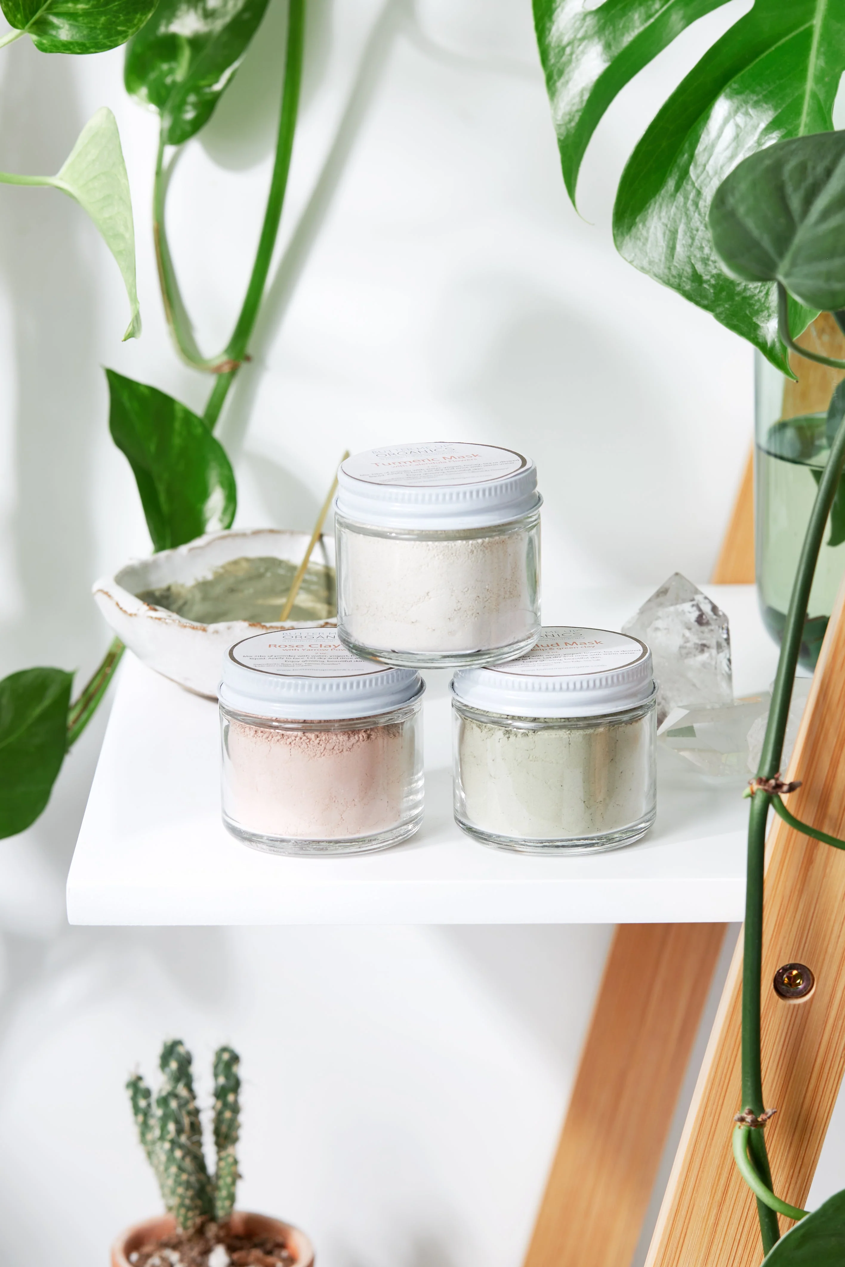 Clay Face Mask Trio Rose Clay French Green Clay Kaolin Clay Turmeric Kelp Calendula - Image 5