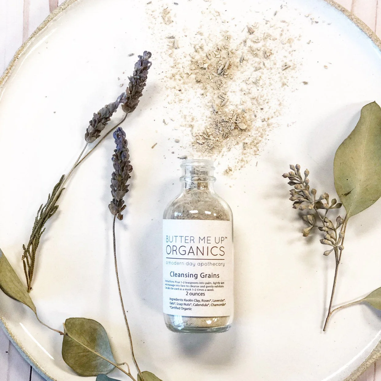 Cleansing Grains / organic Face Scrub / Facial Wash / Exfoliant / Exfoliate - Image 3