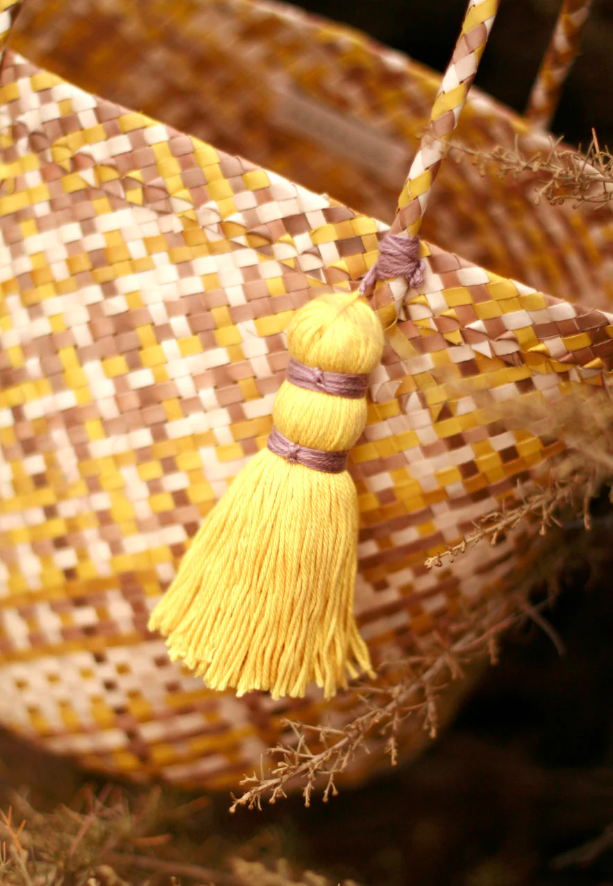 Coco Palm Straw Bag - Lemonade - Image 2