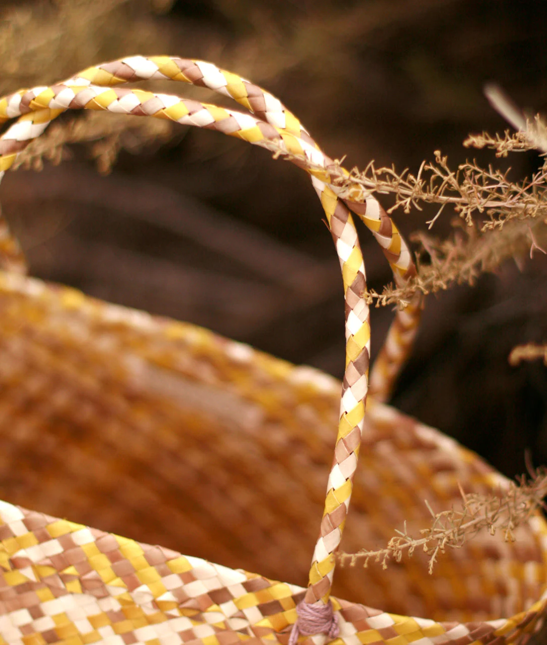 Coco Palm Straw Bag - Lemonade - Image 3