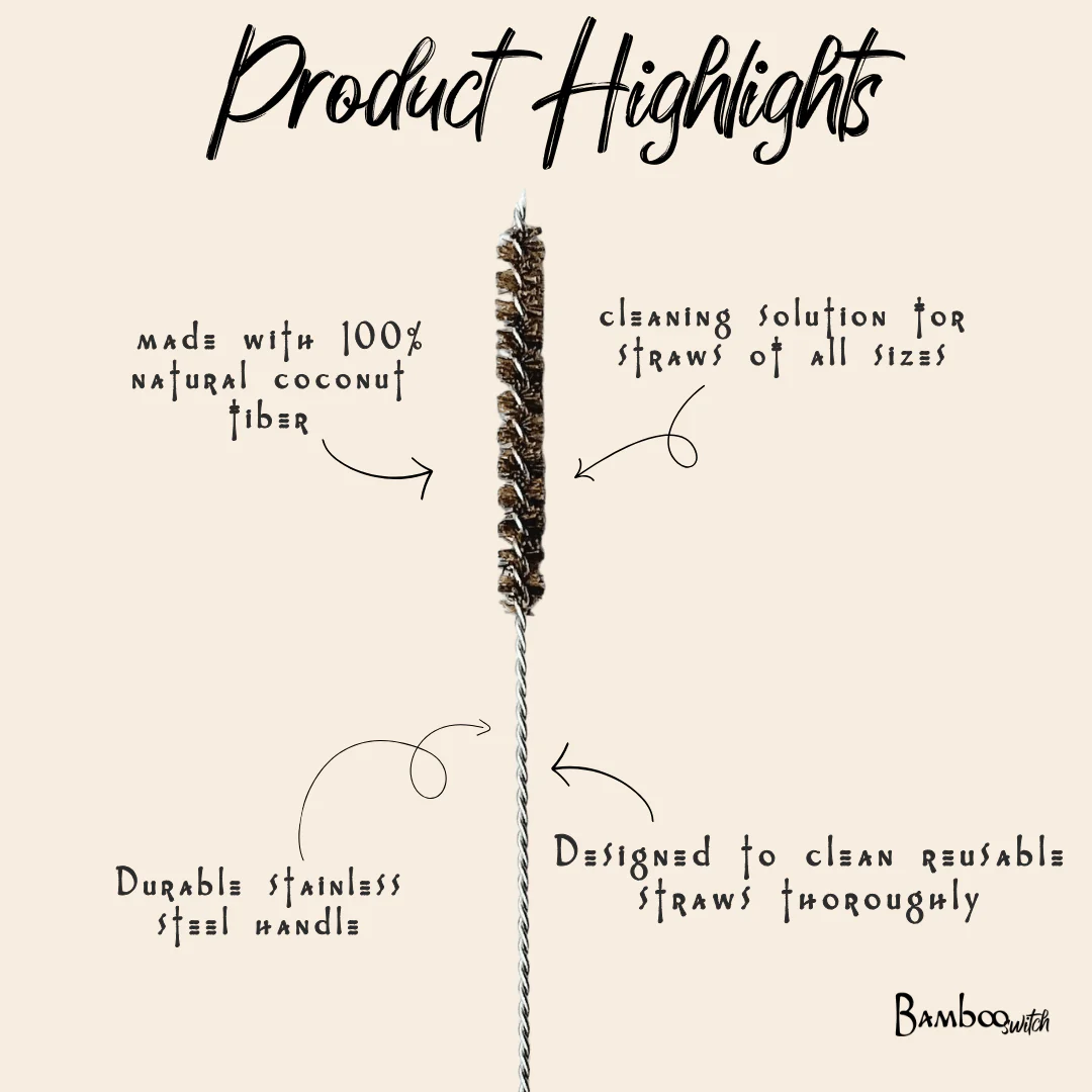 Coconut Fiber Straw Cleaner - Image 2