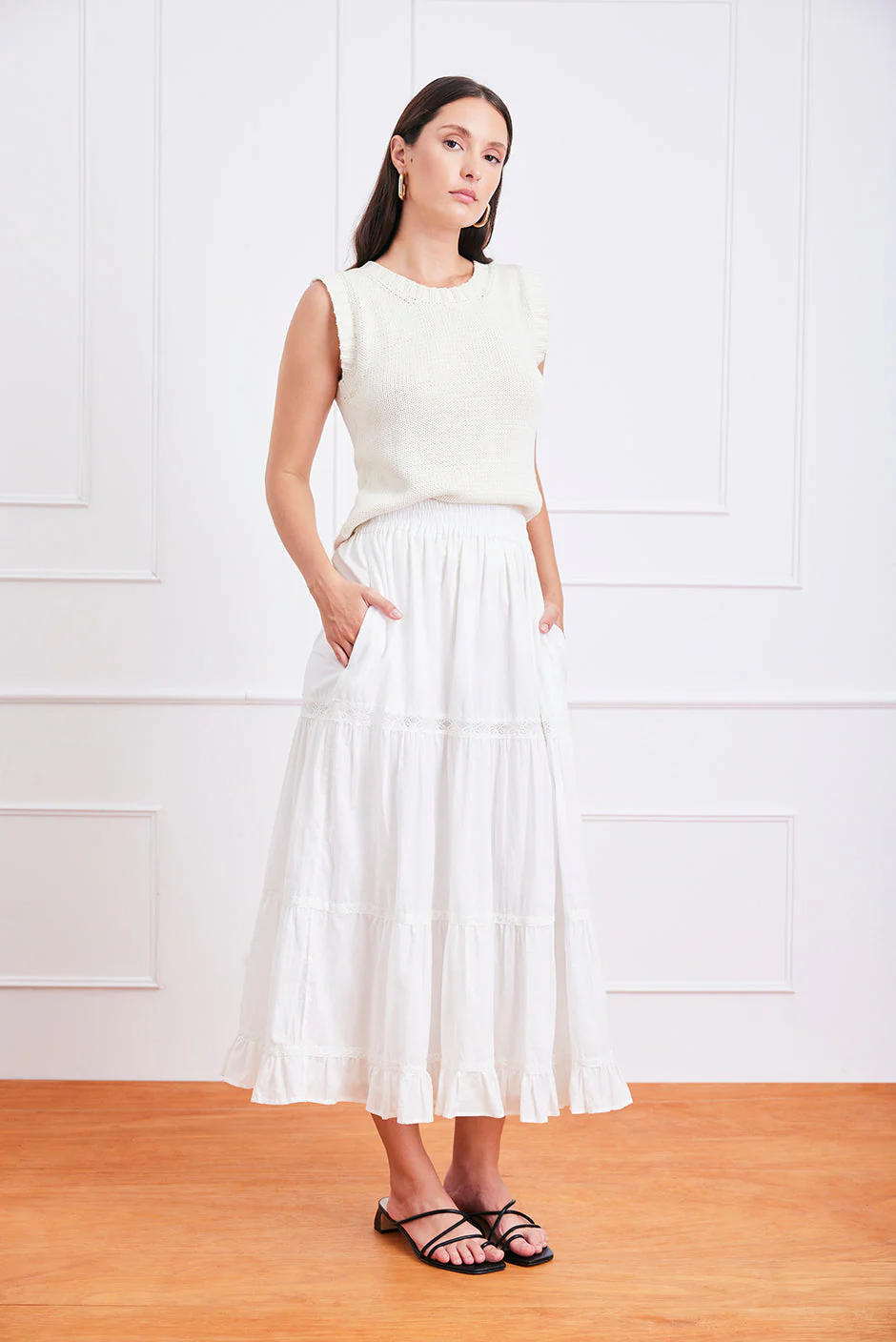 Colette Skirt in Off White - Image 3