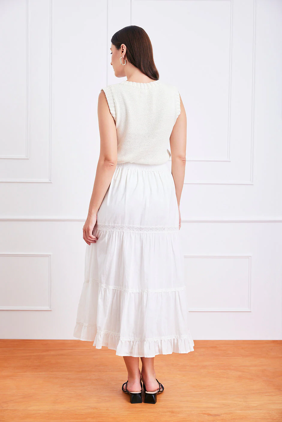 Colette Skirt in Off White - Image 4