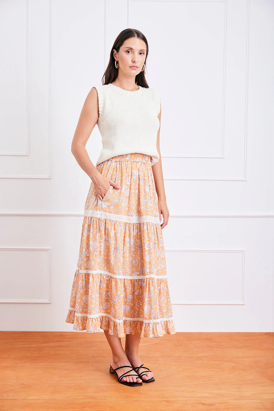 Colette Skirt in Poppy Garden - Image 3