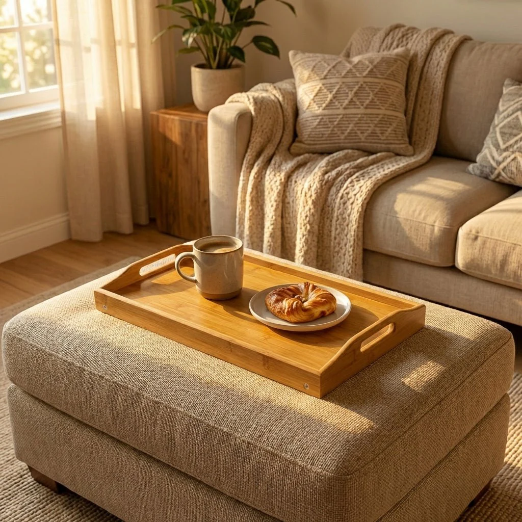 Collapsible Bamboo Bed Tray - Image 2