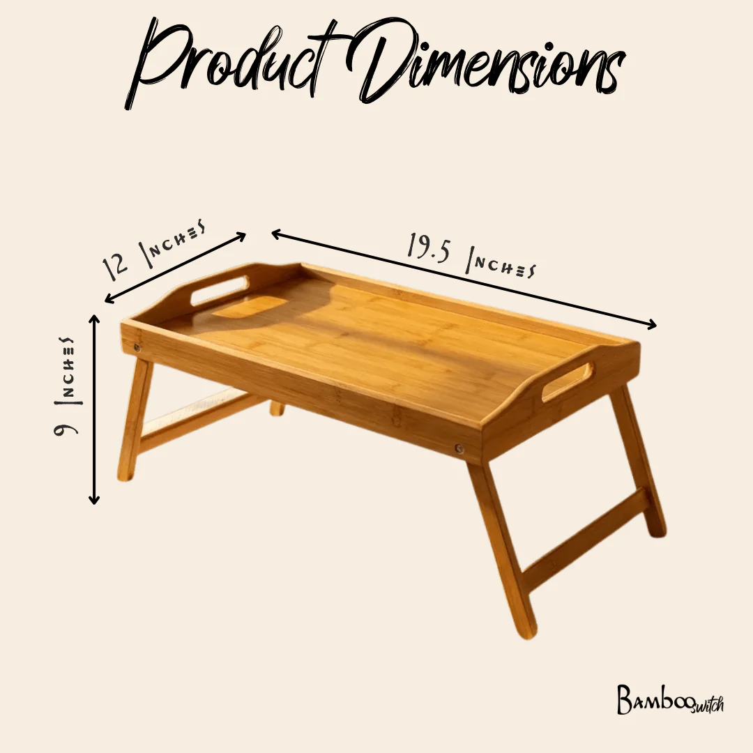 Collapsible Bamboo Bed Tray - Image 7