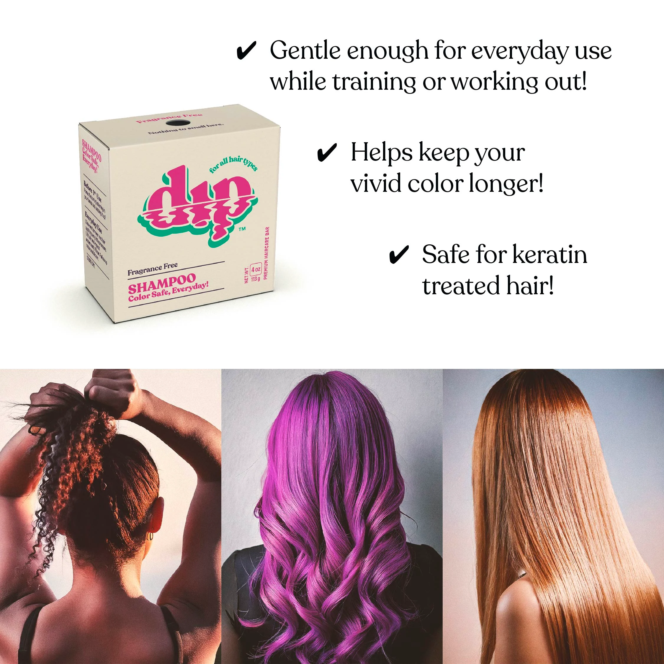 Color Safe Shampoo Bar for Every Day - Fragrance Free - Image 4