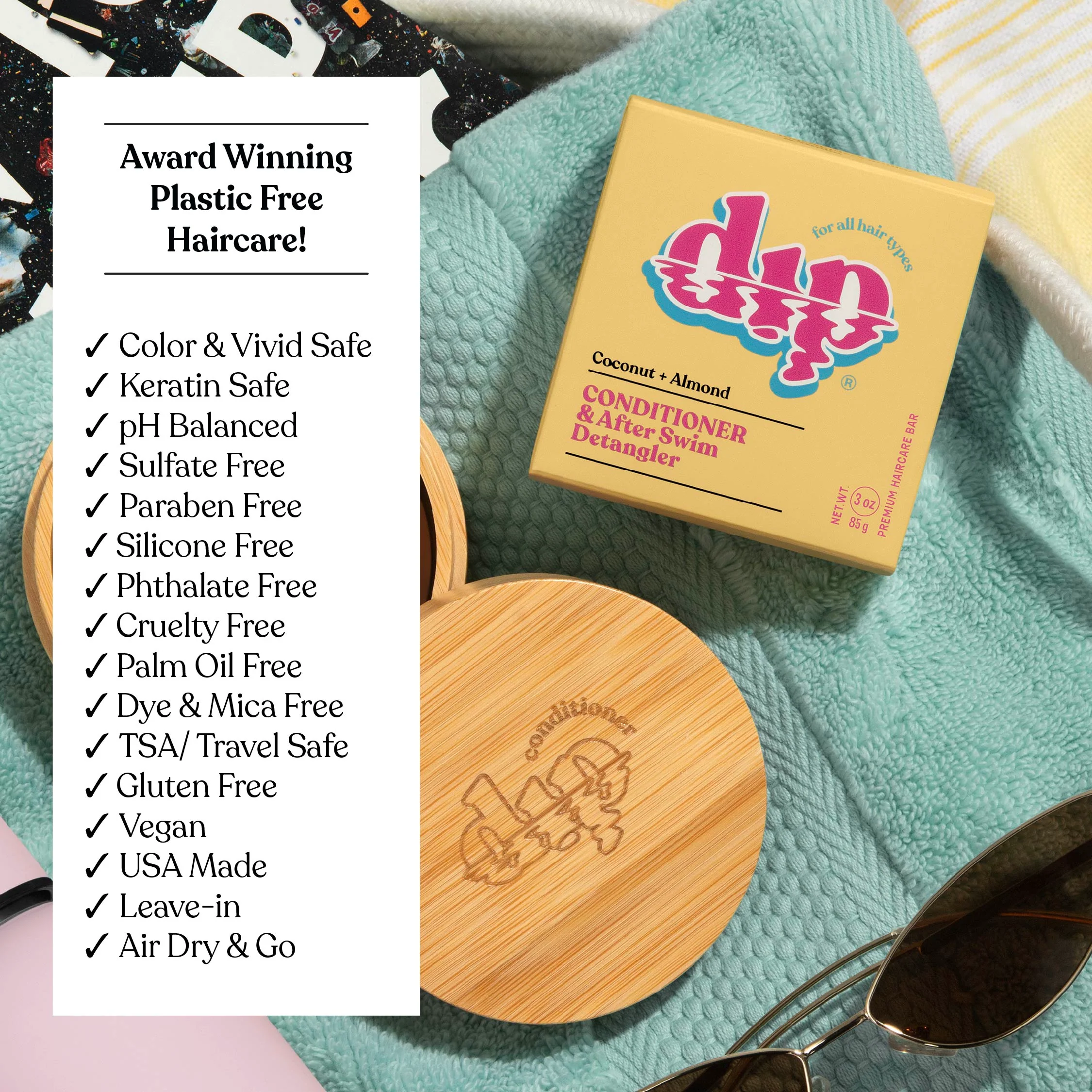 Conditioner Bar & After Swim Detangler - Coconut & Almond - Image 8
