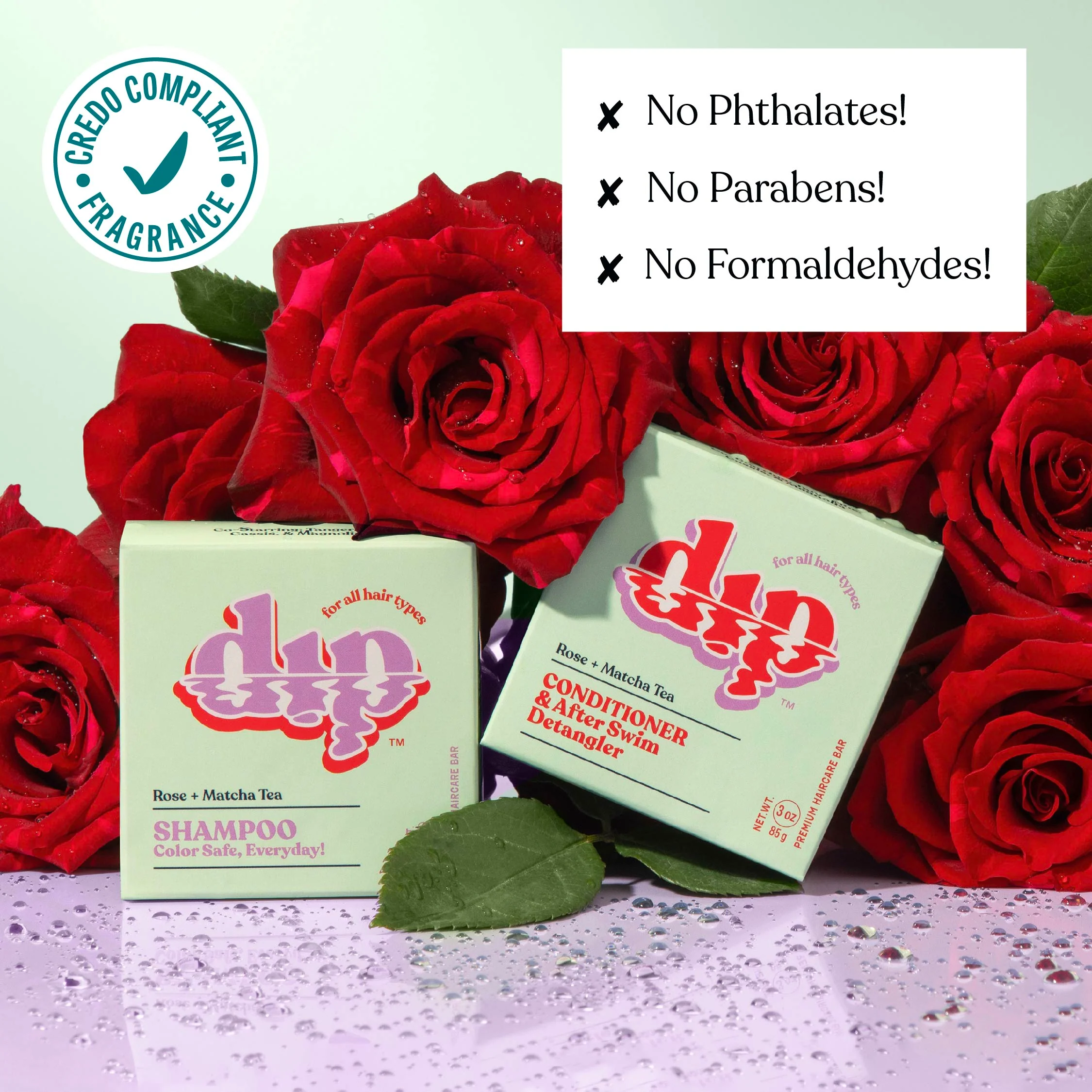 Conditioner Bar & After Swim Detangler - Rose & Matcha Tea - Image 4