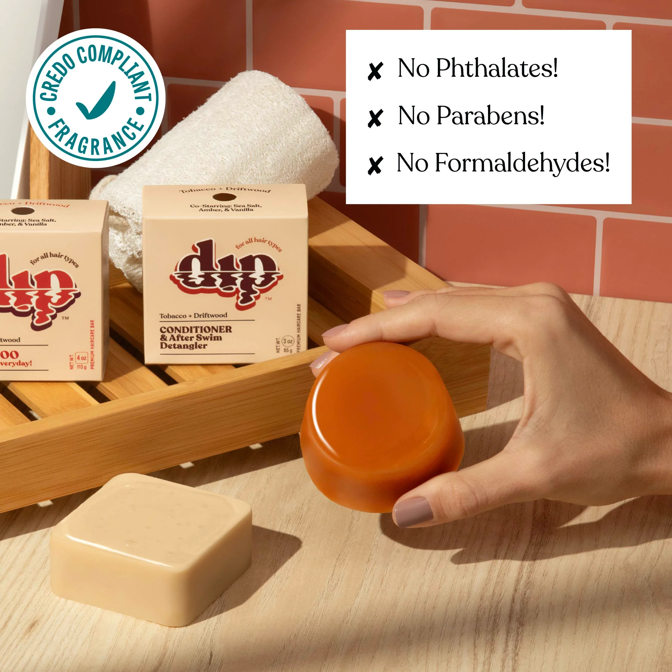 Conditioner Bar & After Swim Detangler - Tobacco & Driftwood - Image 4