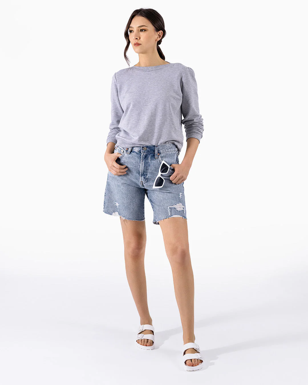 Cora Sweatshirt - Heather Grey - Image 4