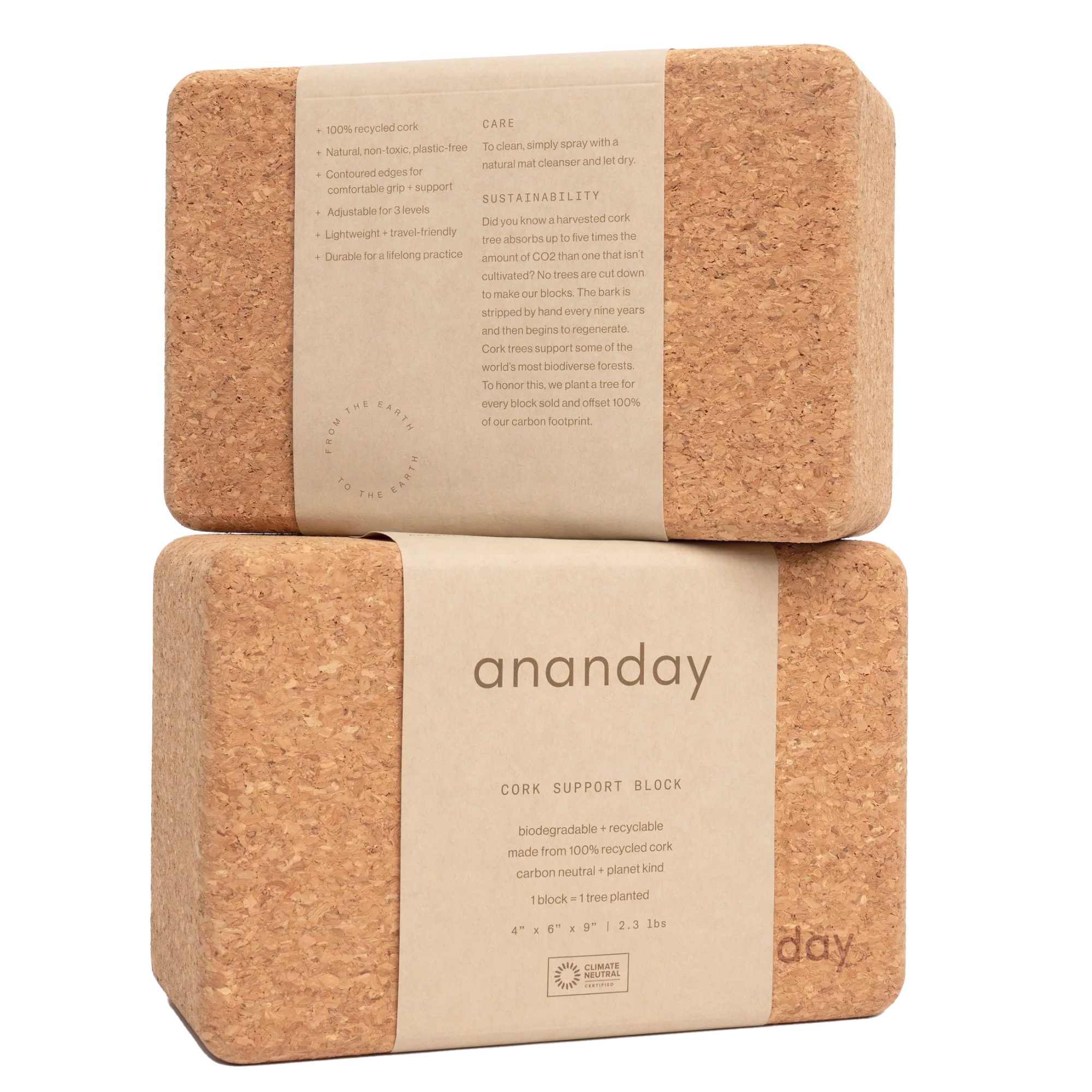 Cork Yoga Block Set - Image 2