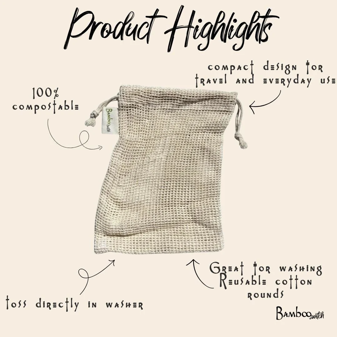 Cotton Mesh Wash Bag - Image 3