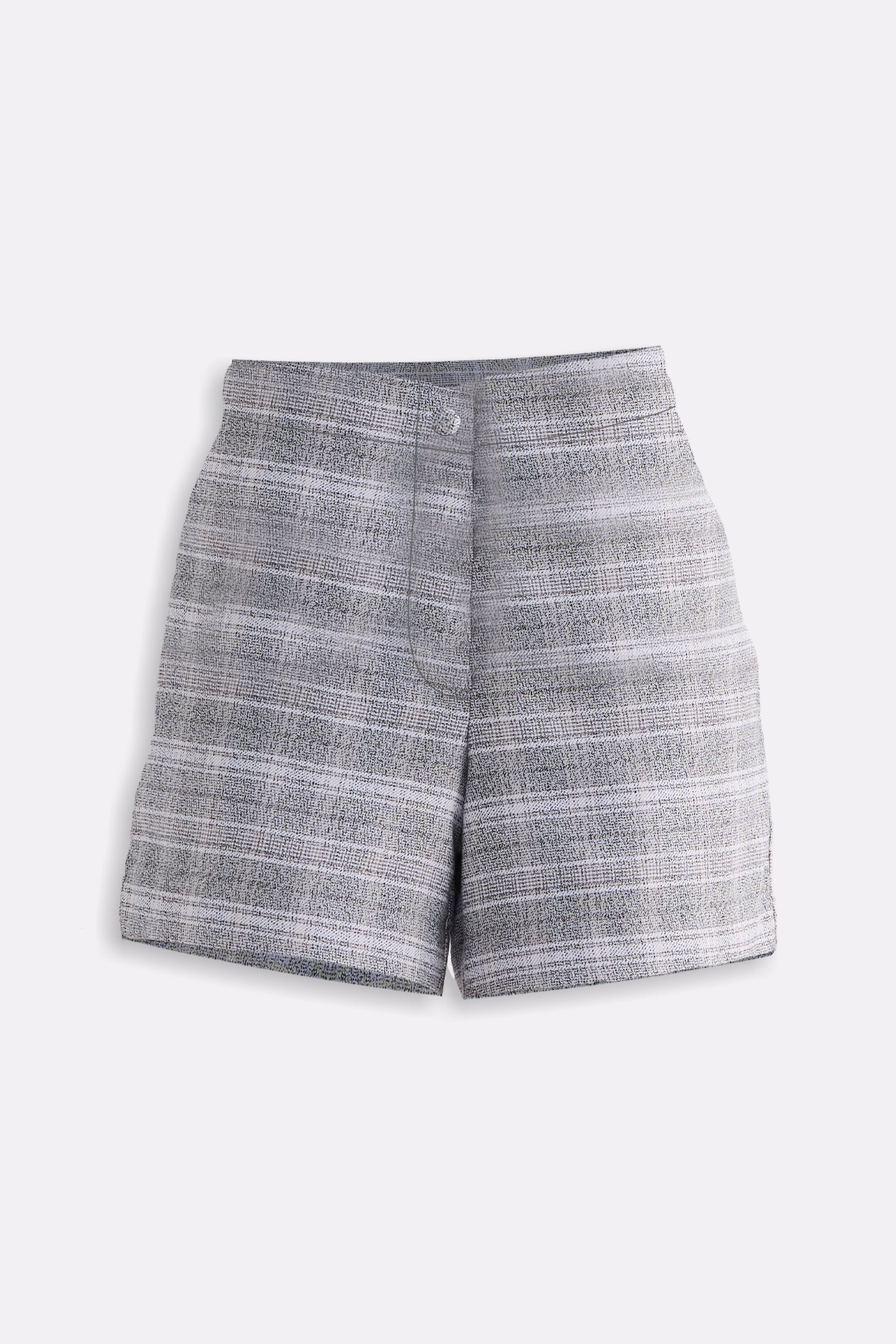 Cotton Tweed Shorts in Grey - Image 10