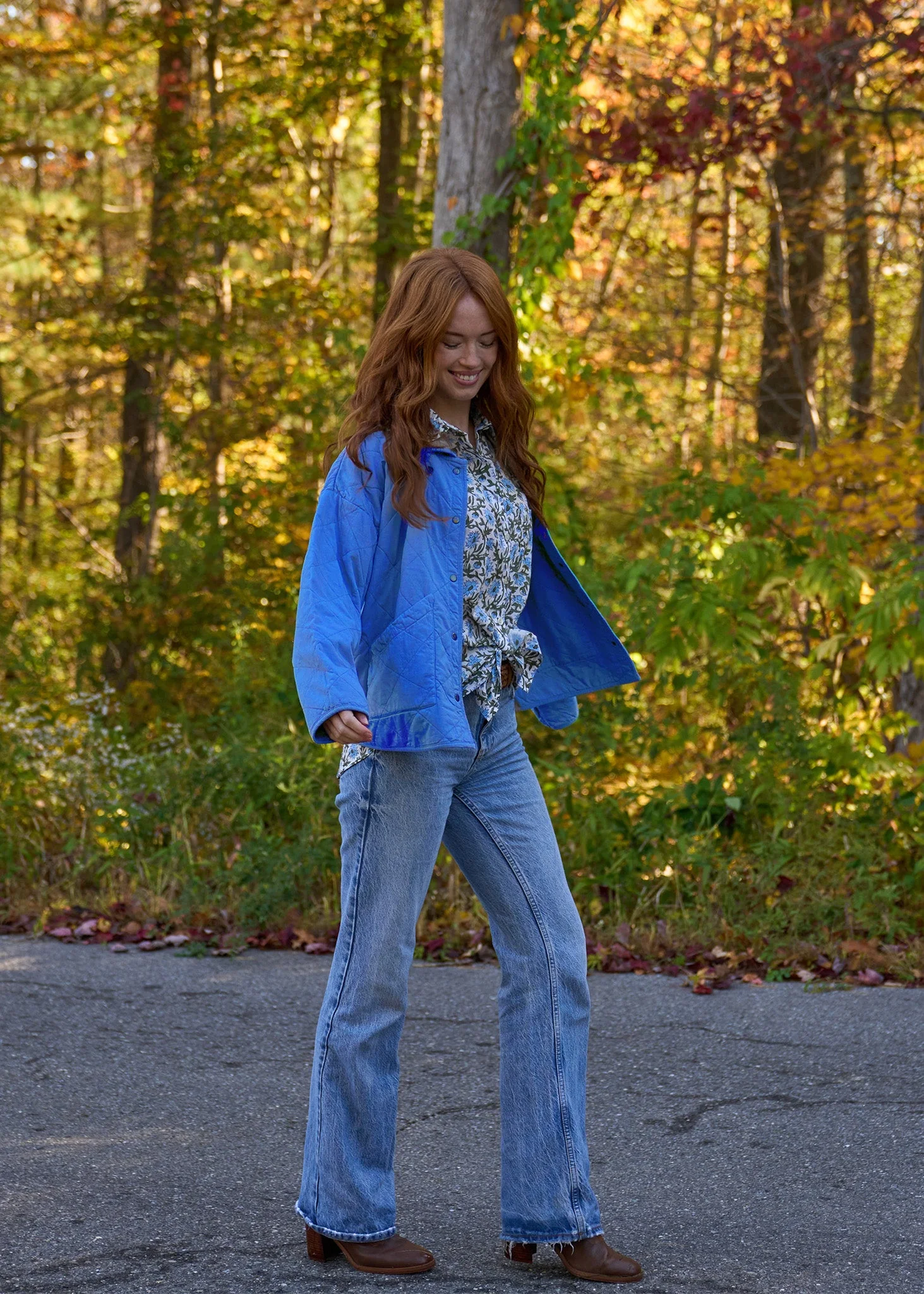 Countryside Quilted Jacket - Cobalt PRE-ORDER - Image 2