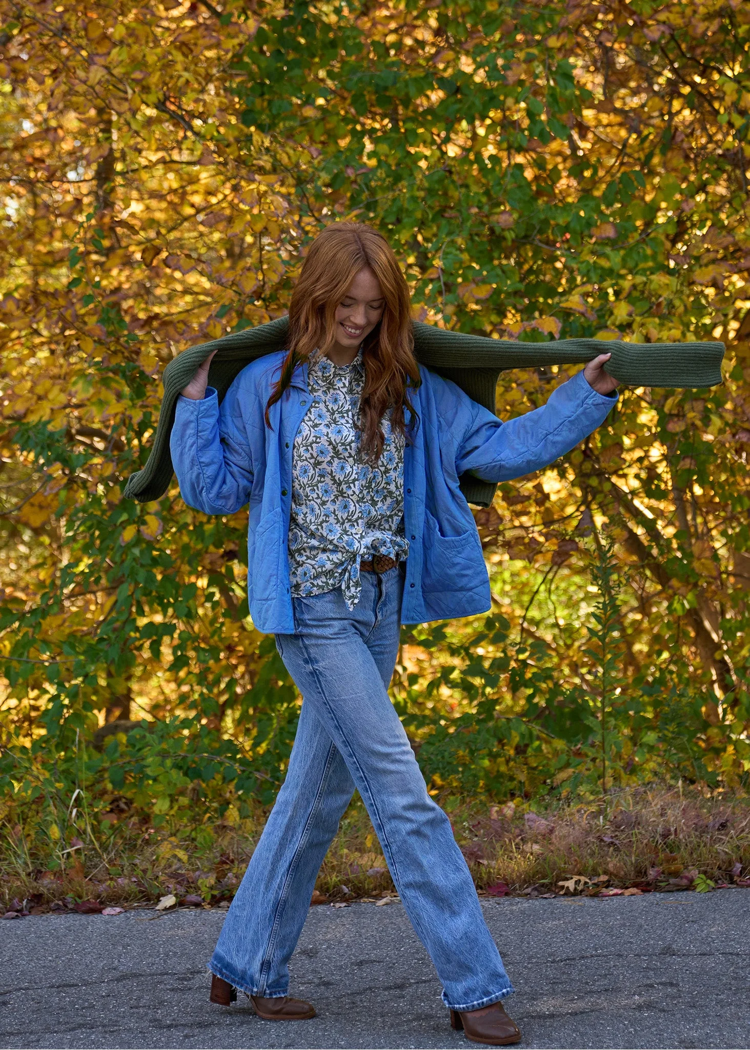 Countryside Quilted Jacket - Cobalt PRE-ORDER - Image 4