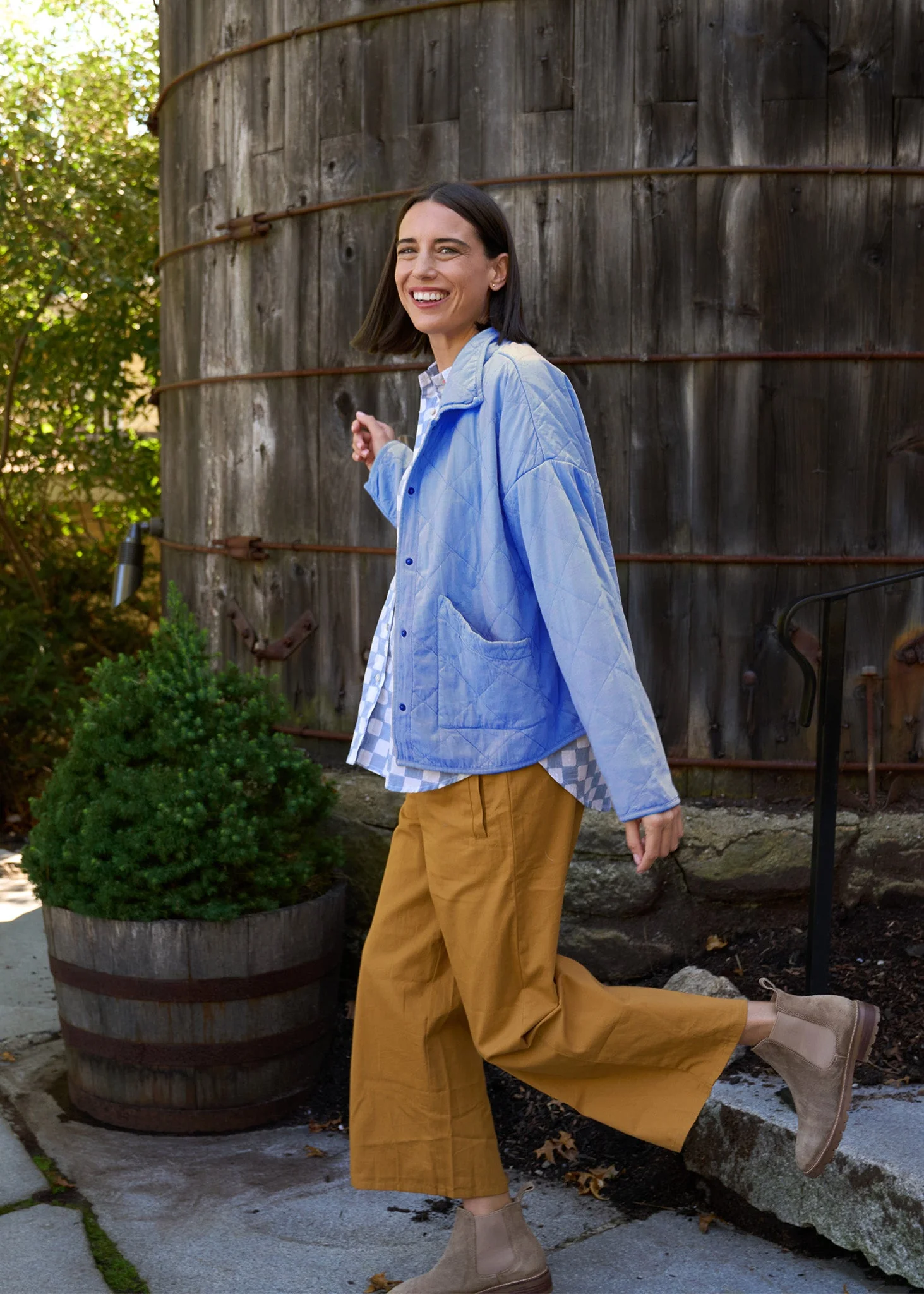 Countryside Quilted Jacket - Cornflower Blue PRE-ORDER - Image 3