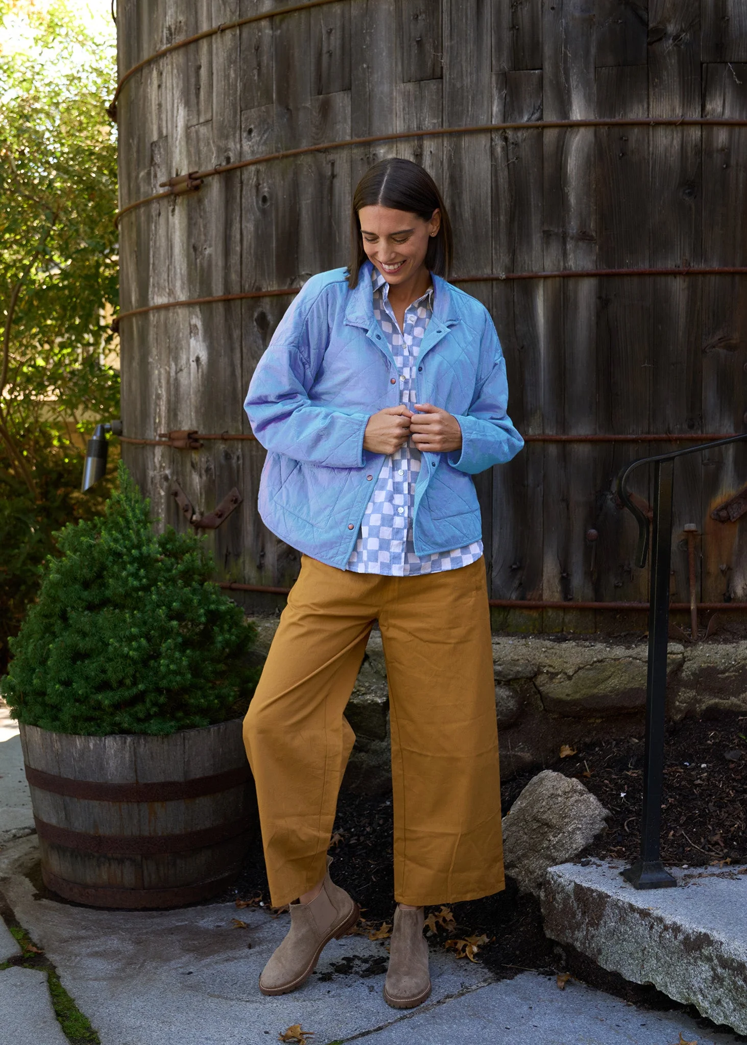 Countryside Quilted Jacket - Cornflower Blue PRE-ORDER - Image 4